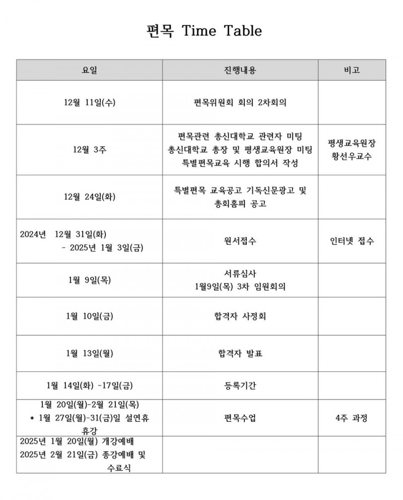 함흥노회 / 공지사항